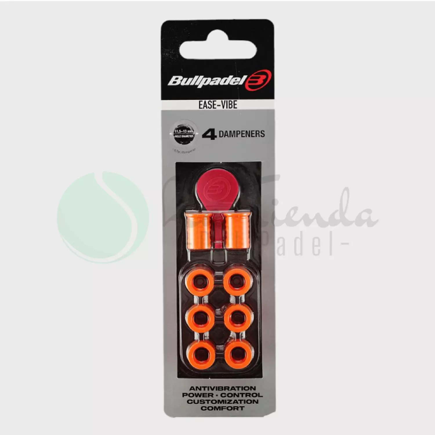 Bullpadel Orange Ease Vibe Sky Blue Antivibrator - Vibration Dampeners image