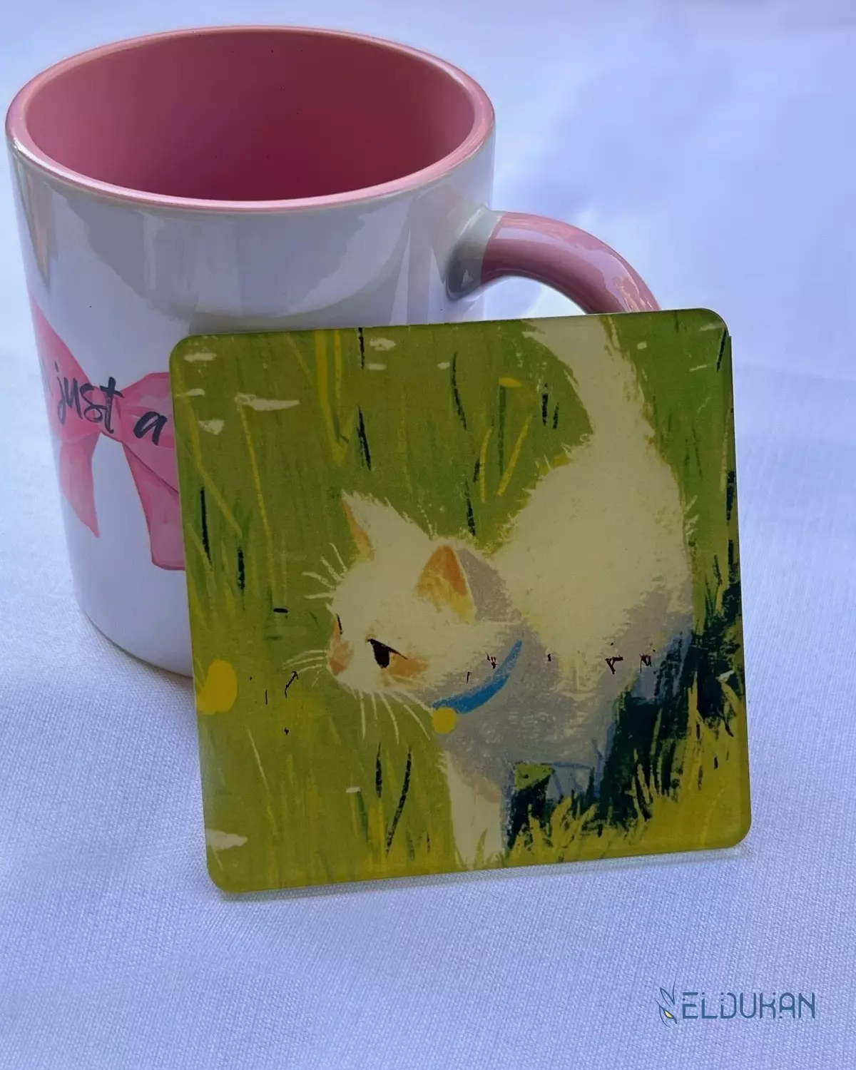 walking cat acrylic coaster image