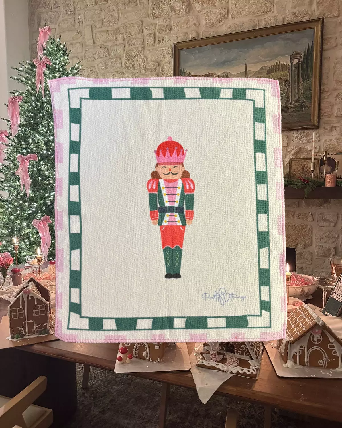 pretty christmas soldiers kitchen towel set 1