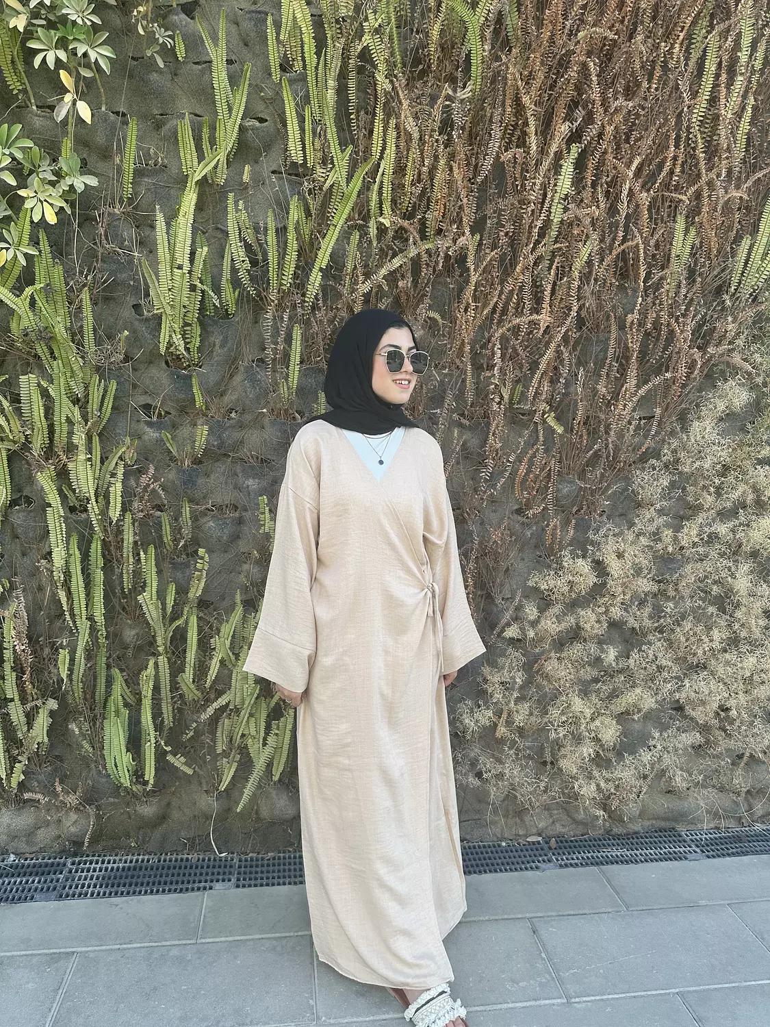 Nature Wrapped Dress -Beige  4