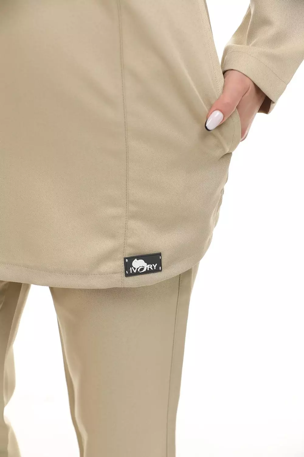 Beige Female Half Collar Scrub (Full Sleeves) 7