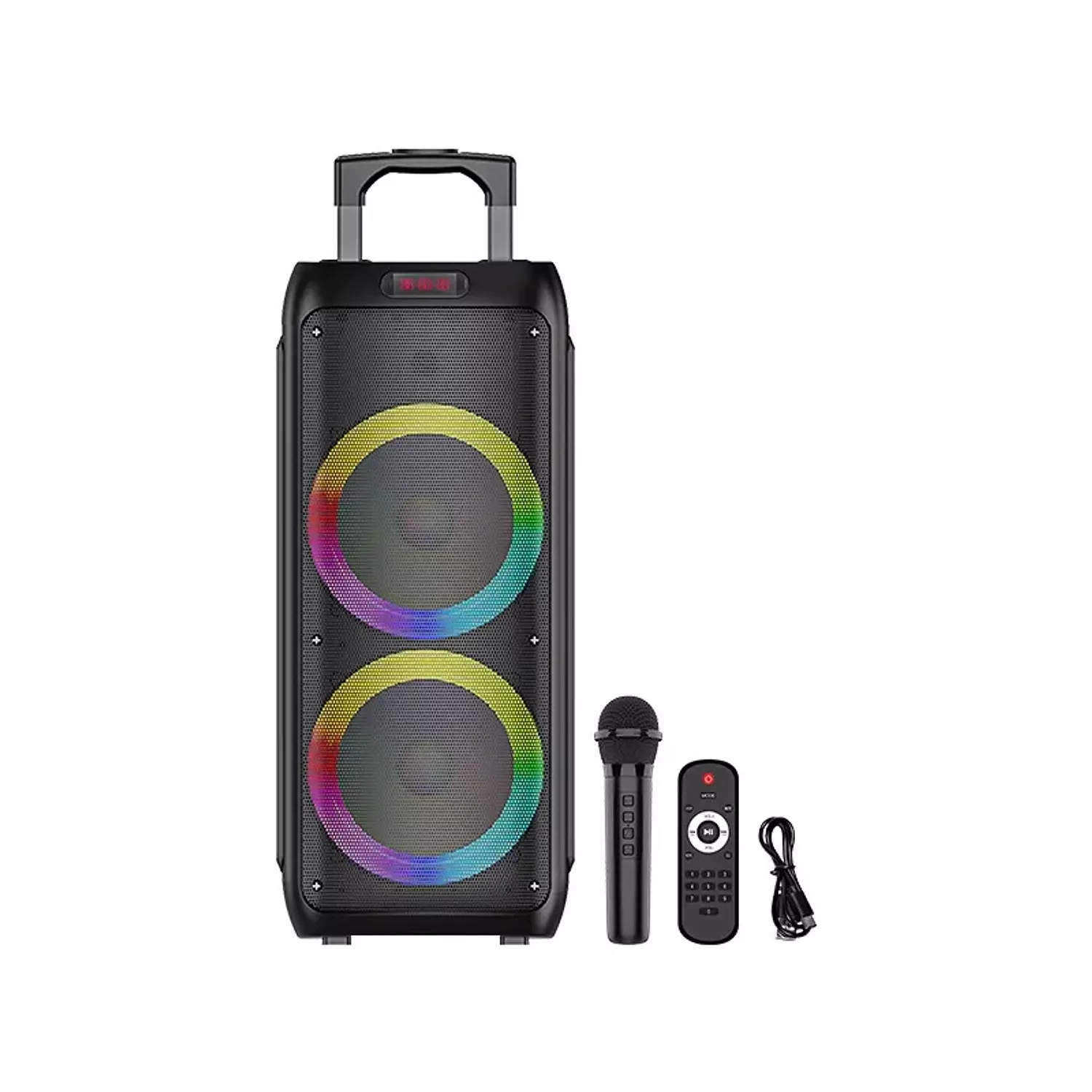 BOX300 Wireless Portable Speaker - 3600mAh Rechargeable Battery - Bluetooth - Dynamic Lighting - Wheels for Easy Transport hover image