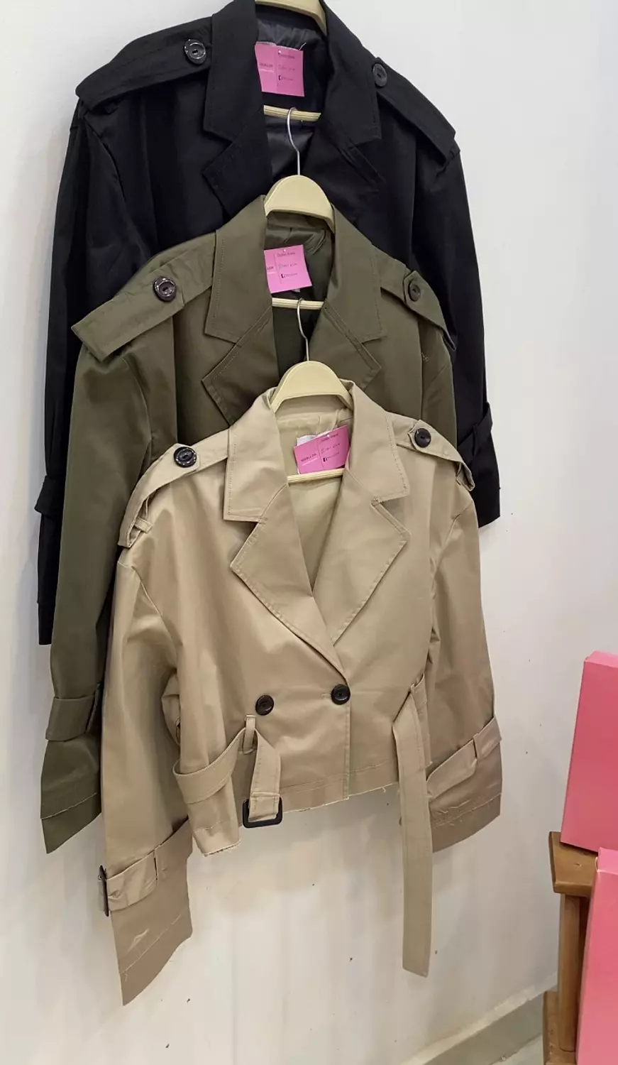 Cropped trench coat image