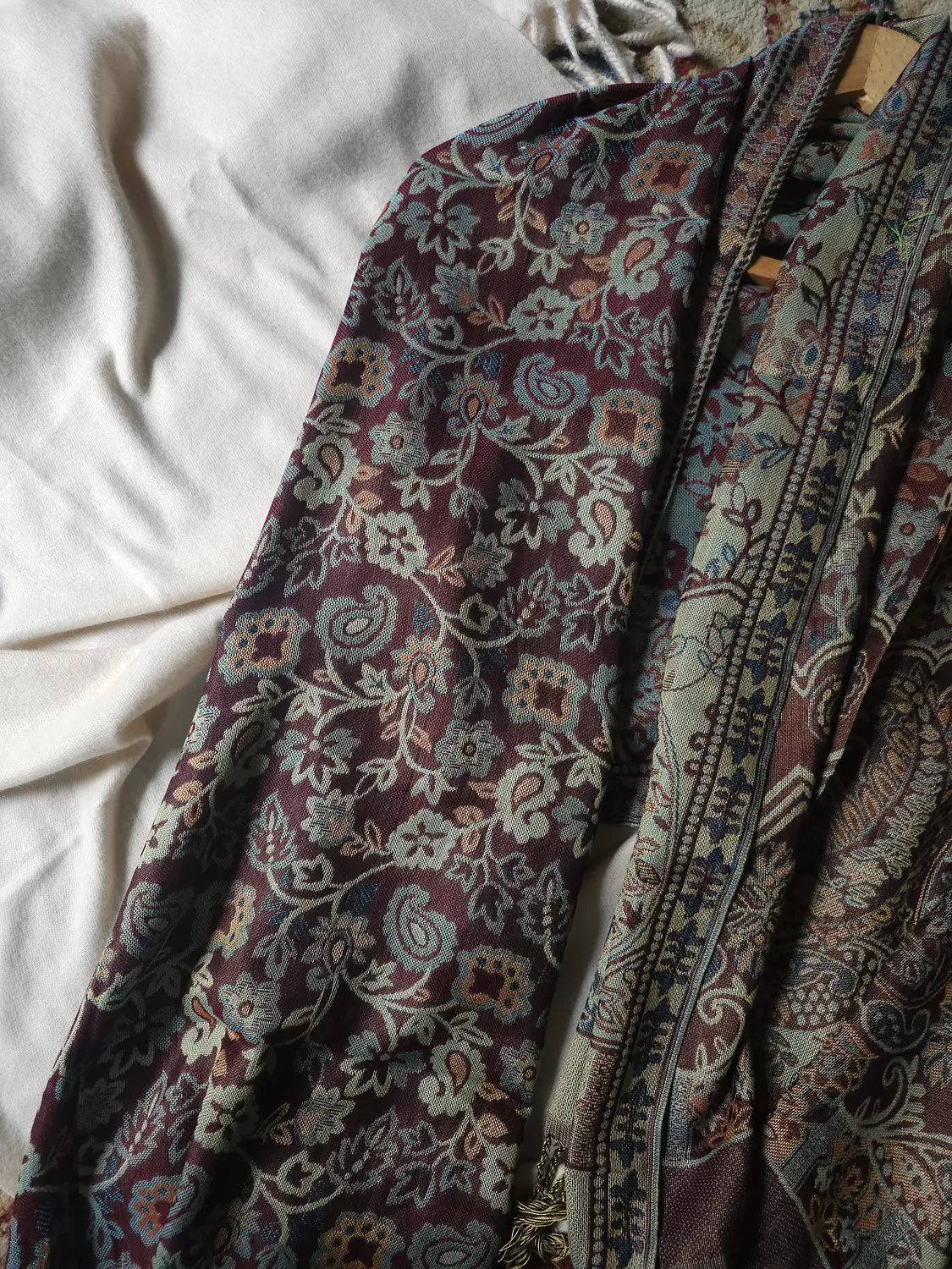 burgundy Pashmina  2