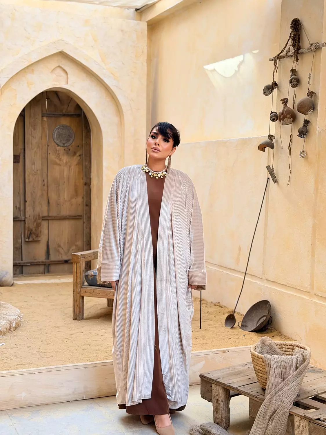 Al Aseel Kuftan In Champagne Cream 3