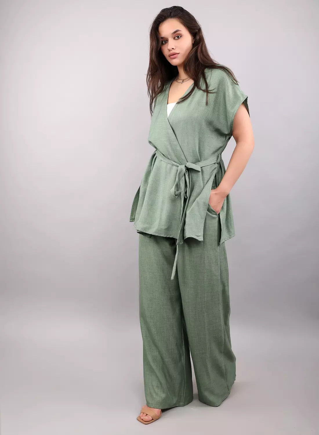 Linen japonaise suit hover image