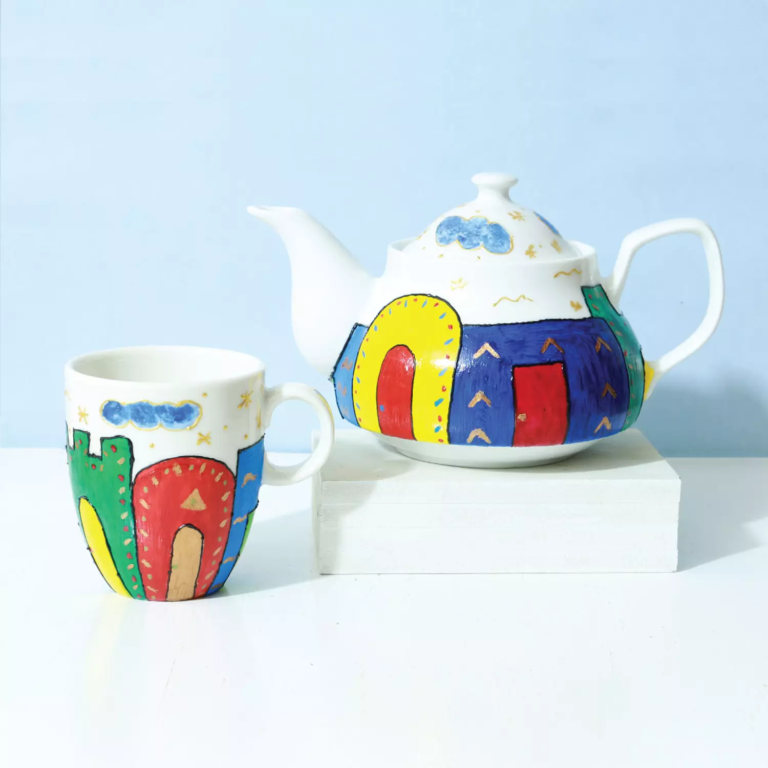 Nubian Houses Teapot  3