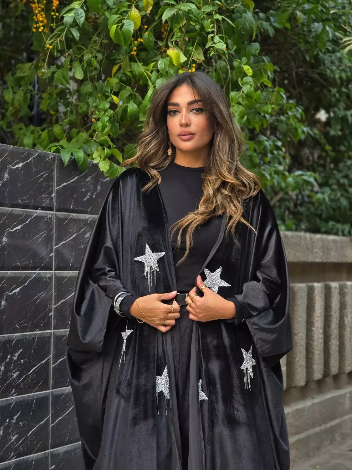 Silver Star Velvet Kaftan image
