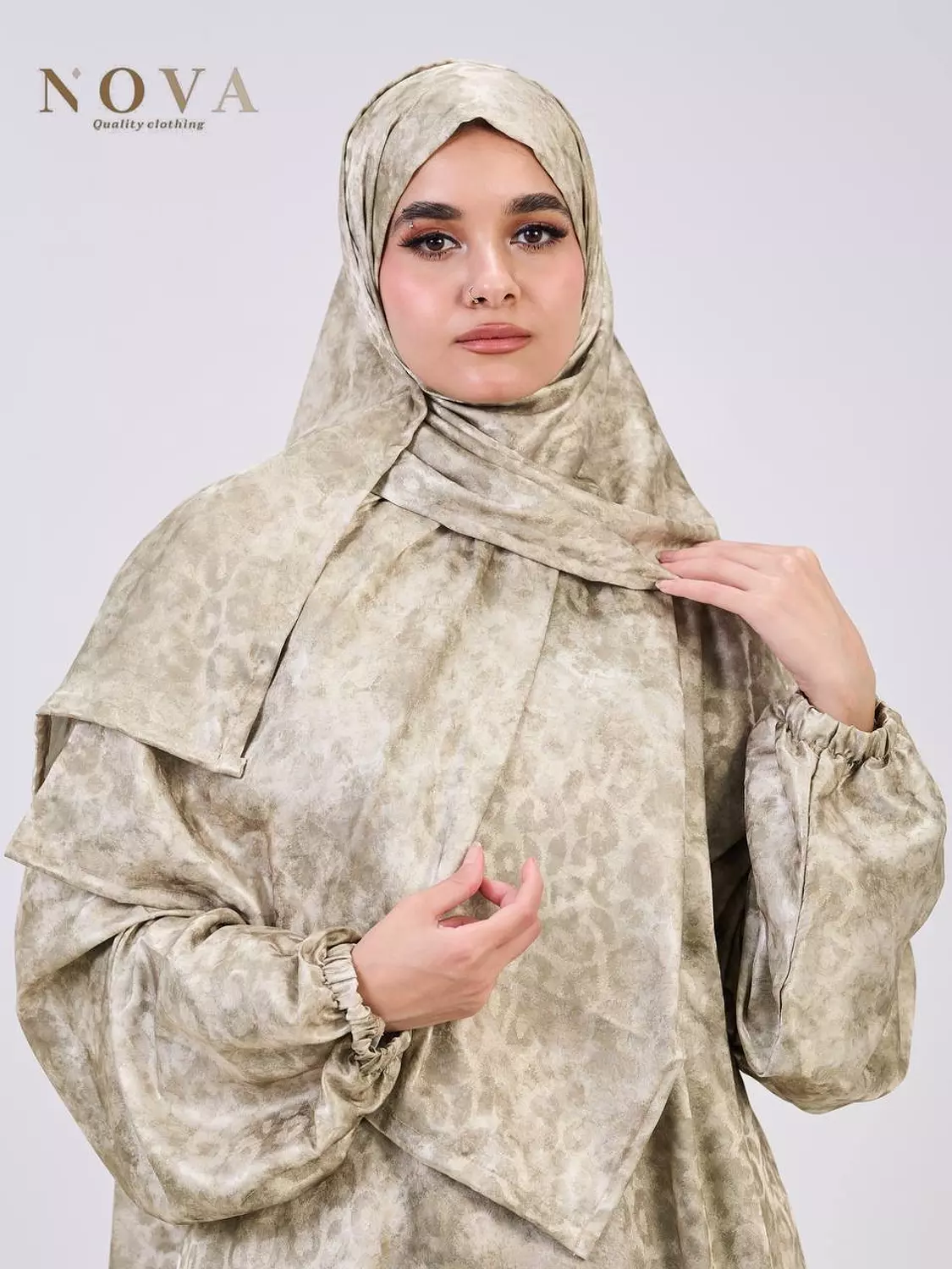 Olive-toned Printed Jacquard  2