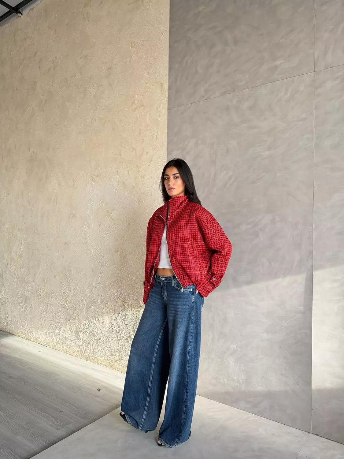 Scarlet Grid Jacket 2