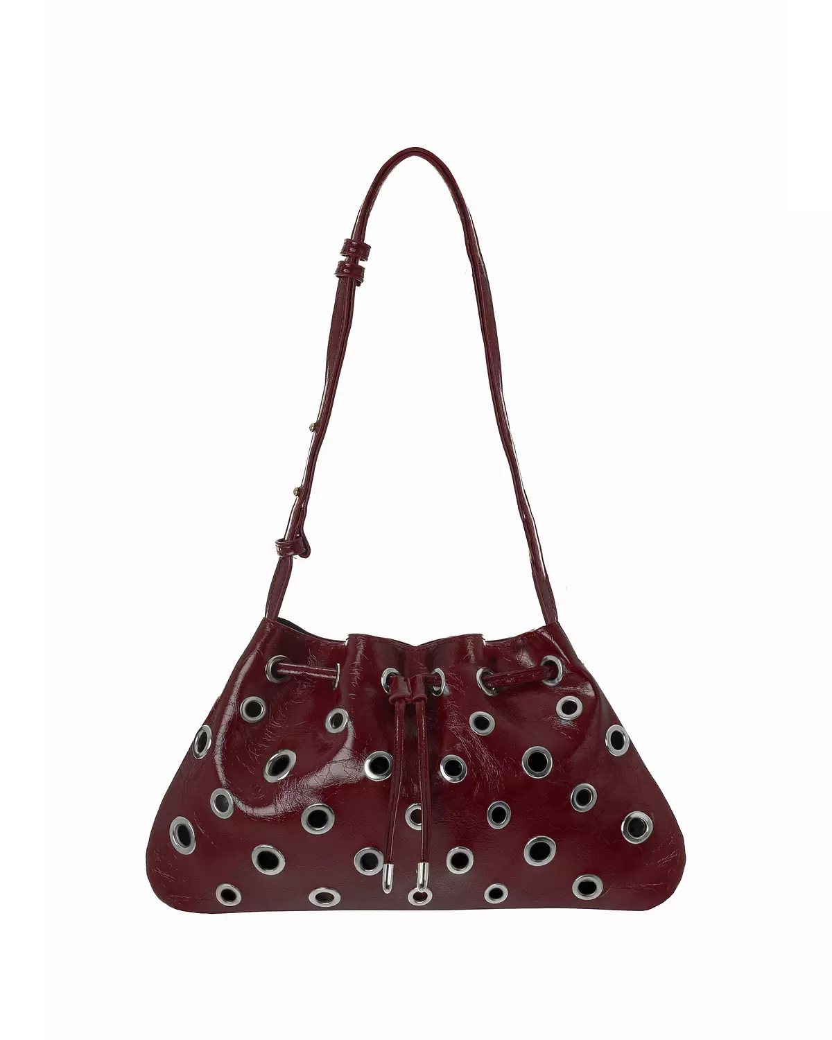 Burgundy Bag with Silver Hardware    image