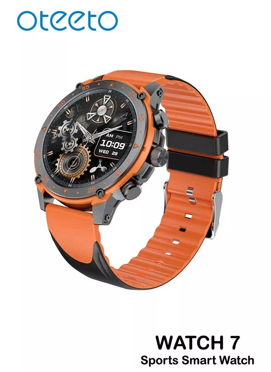 WATCH7 Smartwatch Black/Orange & Titanium/Green Colors image