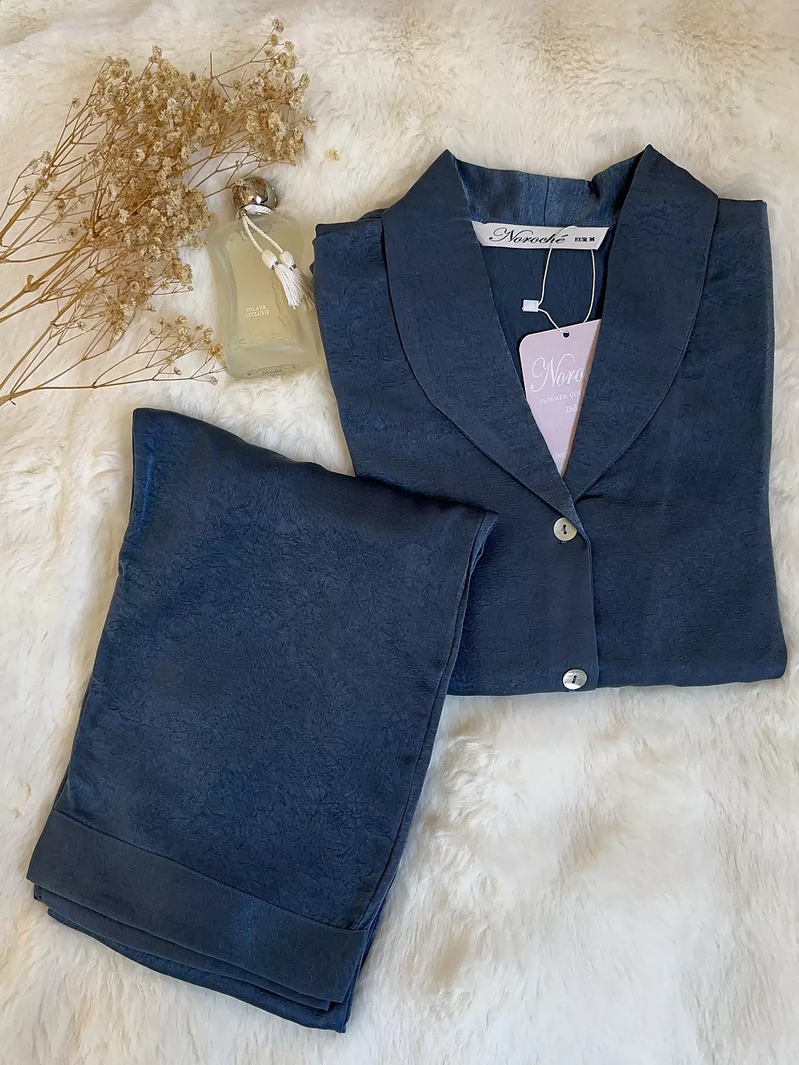 Bleu Ciel Crinkled Marble Effect pjs 1