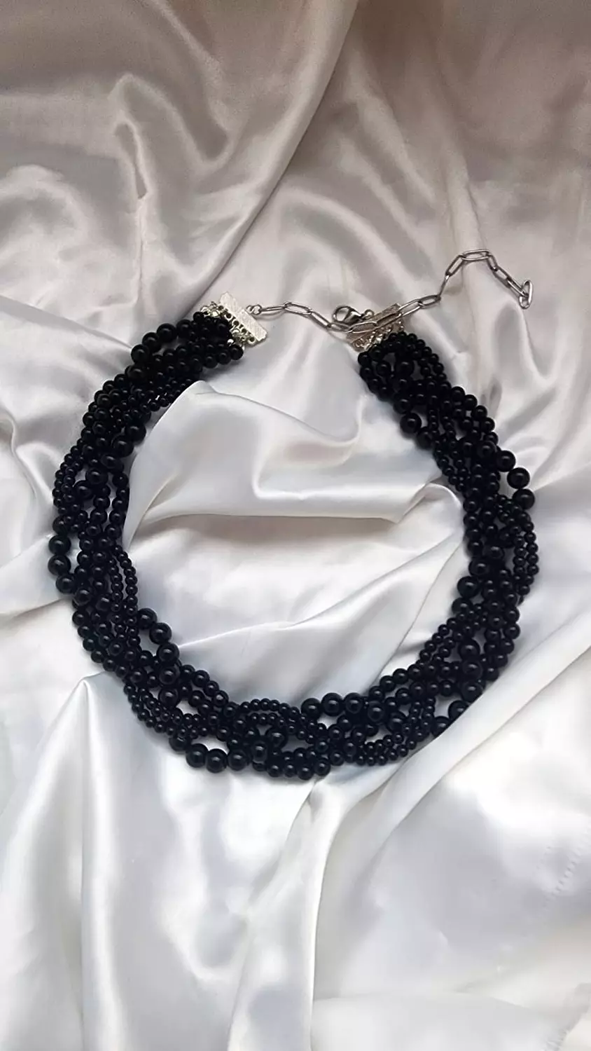 Black woven necklace  image