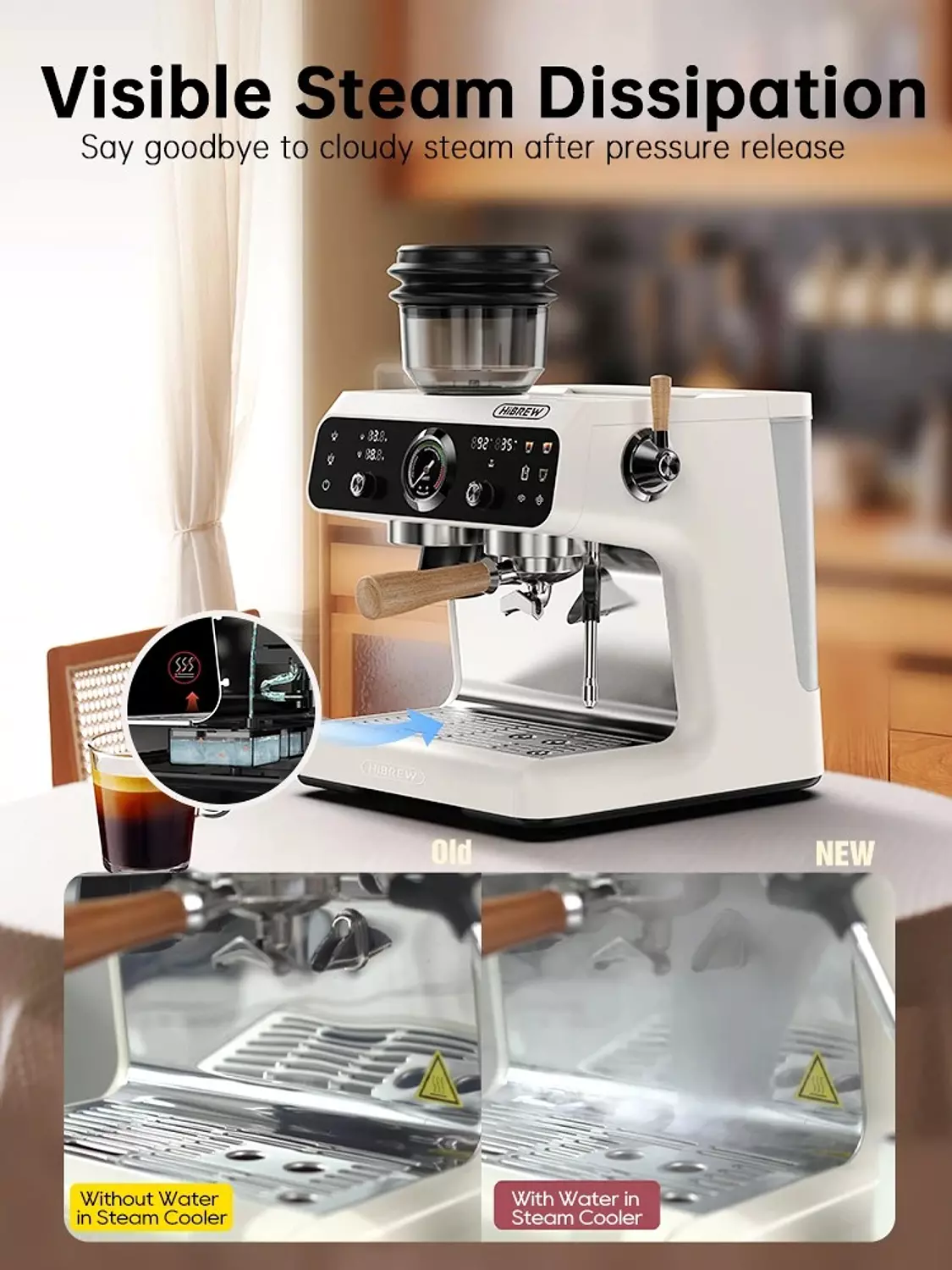 HiBREW H7B Espresso Machine with Grinder BEAN TO CUP 3