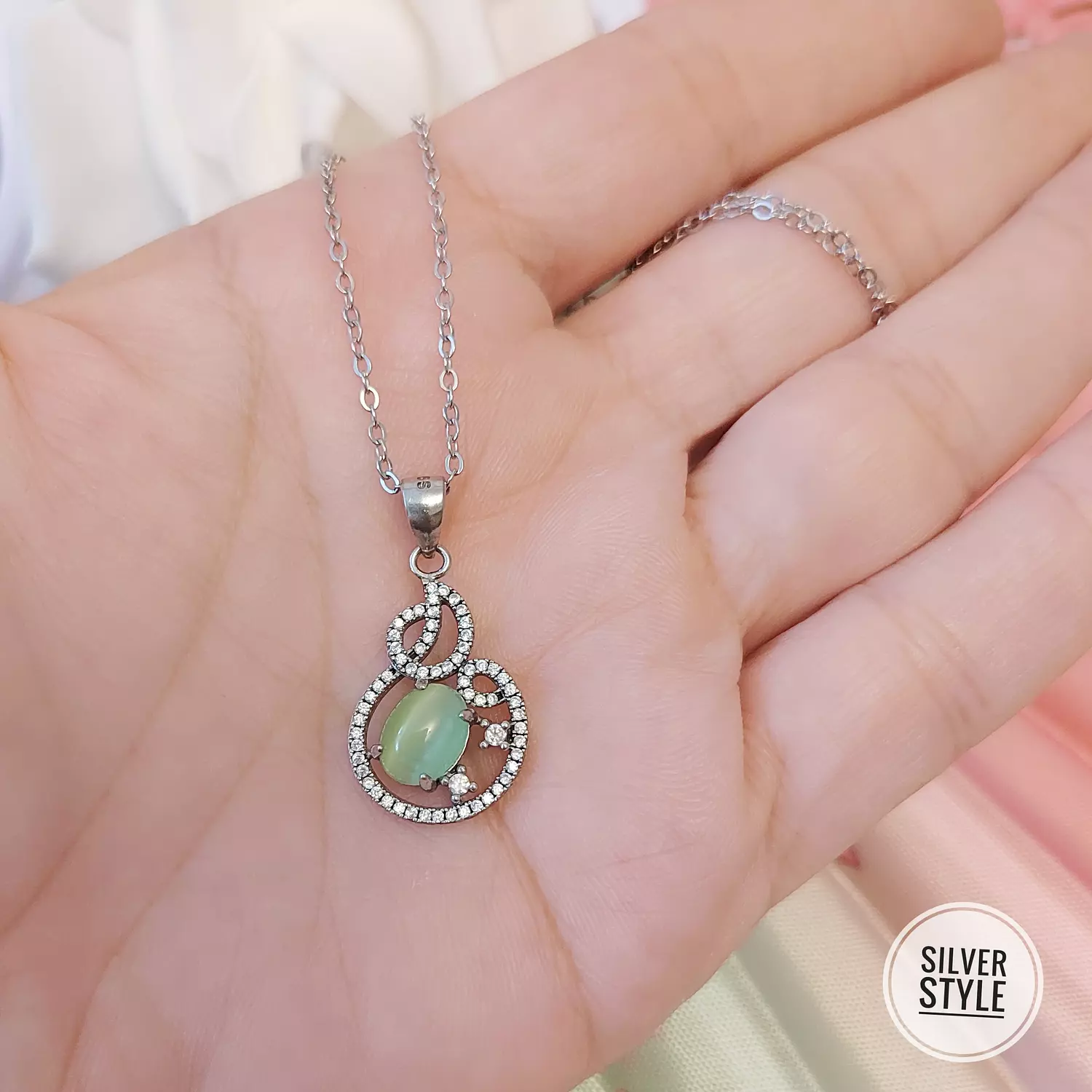 Mint green Pendant  1