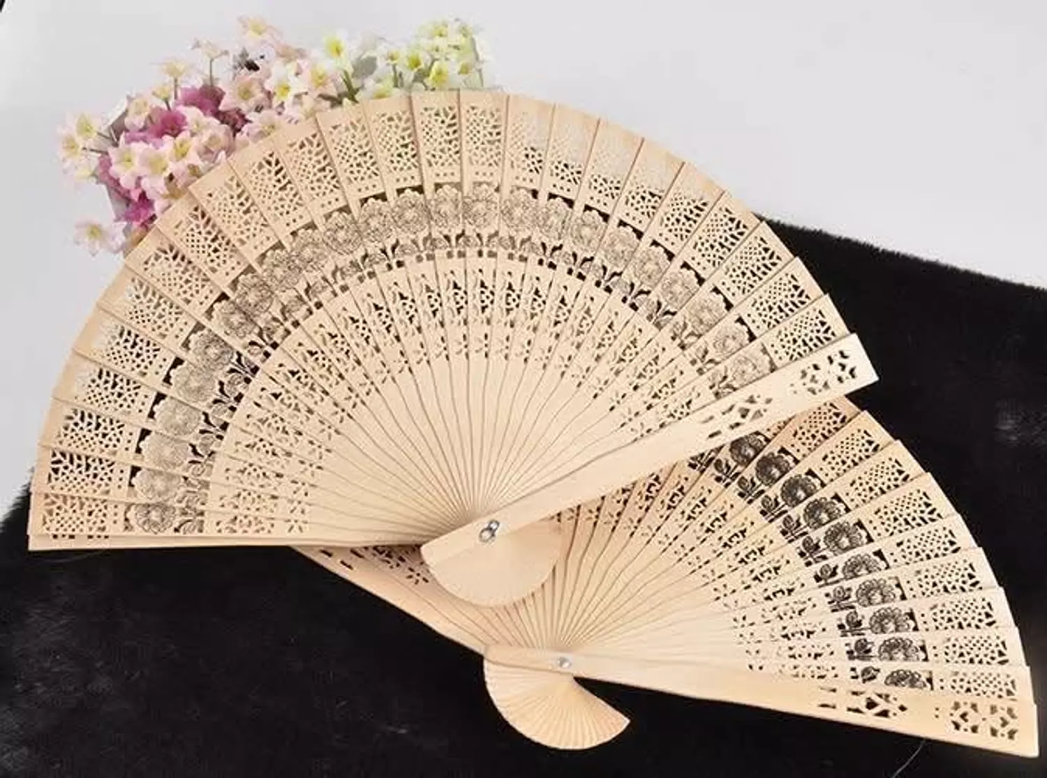Elegant wooden fan  image