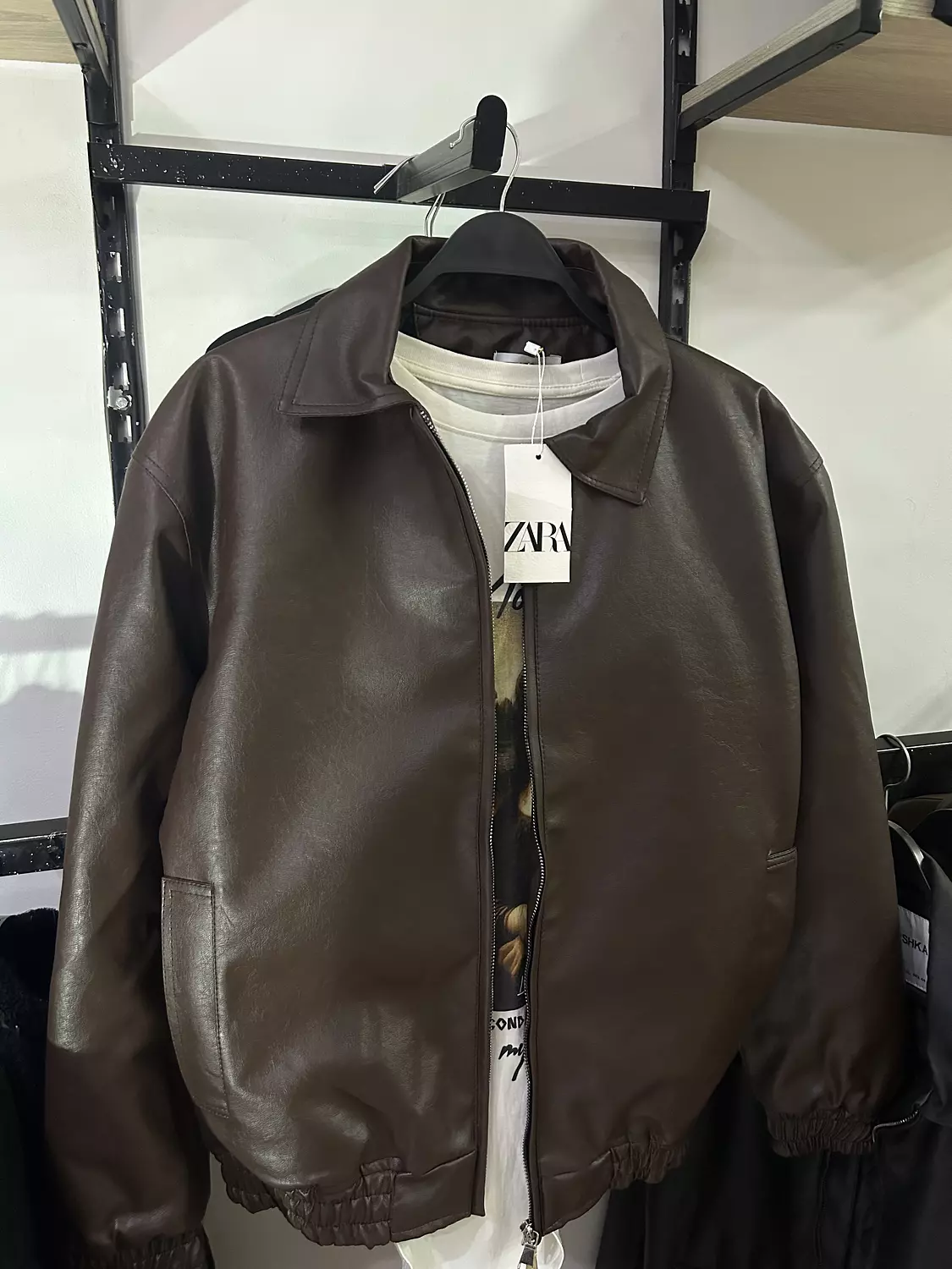 Boxy Zara Leather Jacket 1