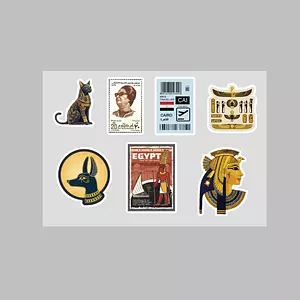Iconic Egyptian Stickers A4 Paper Bundle | case_what