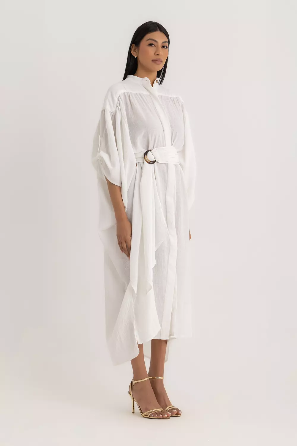 The Shahira Linen Kaftan Dress 2