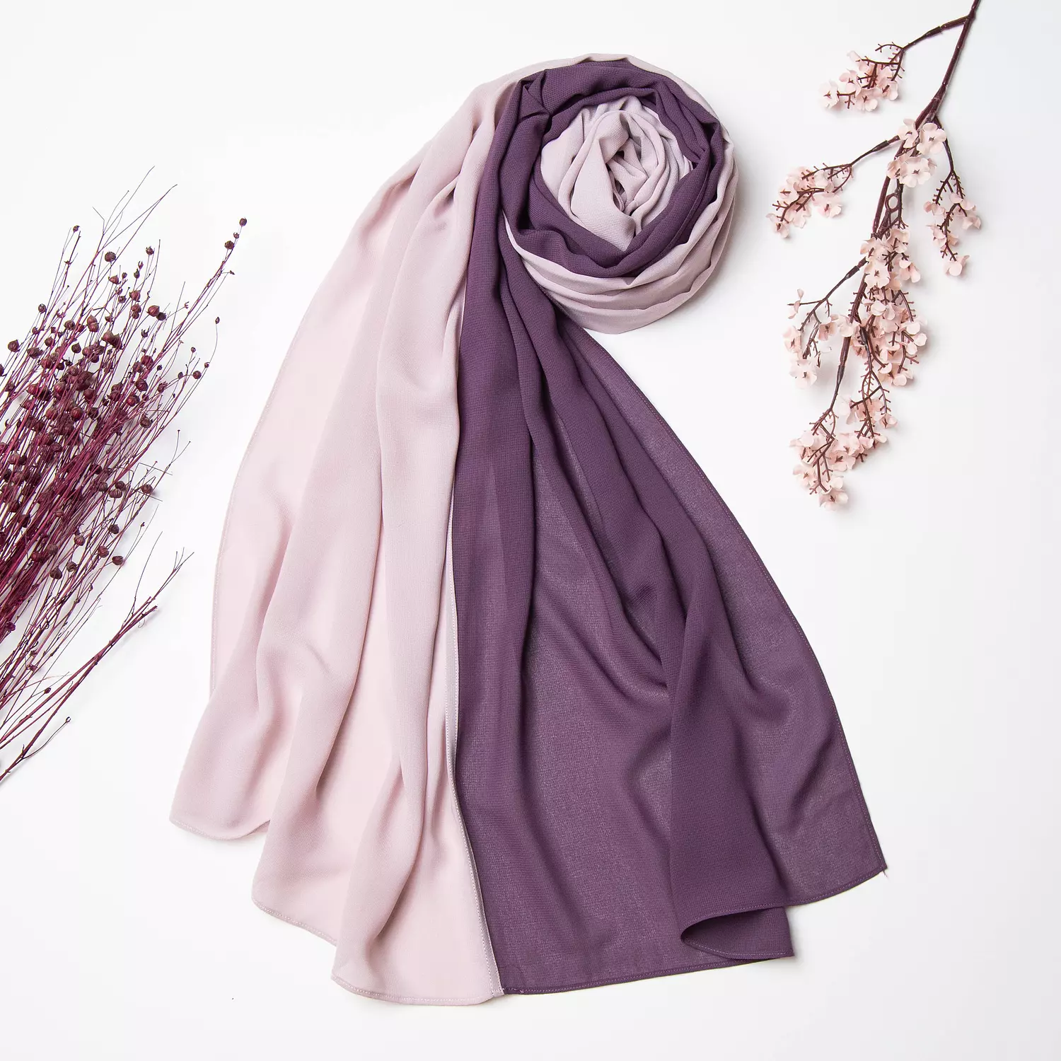 Mirage Hijab- Violet (Purple 062 | Mink 055) image