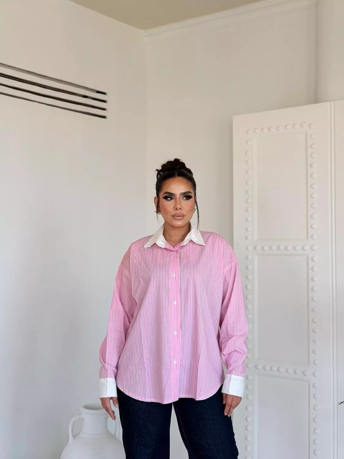 White X PINK Collar Shirt image