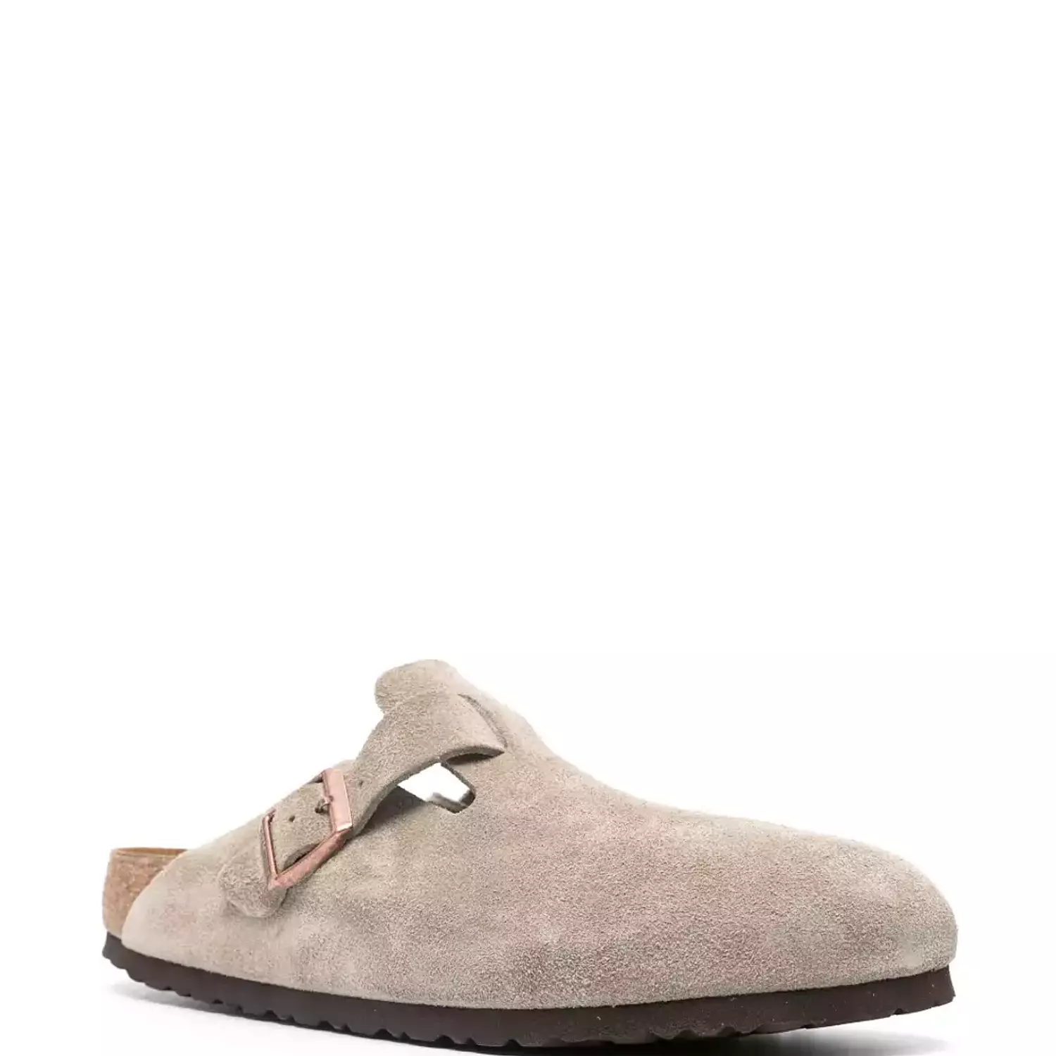 Birkenstock Boston Soft Footbed Suede Taupe (Narrow Fit) hover image