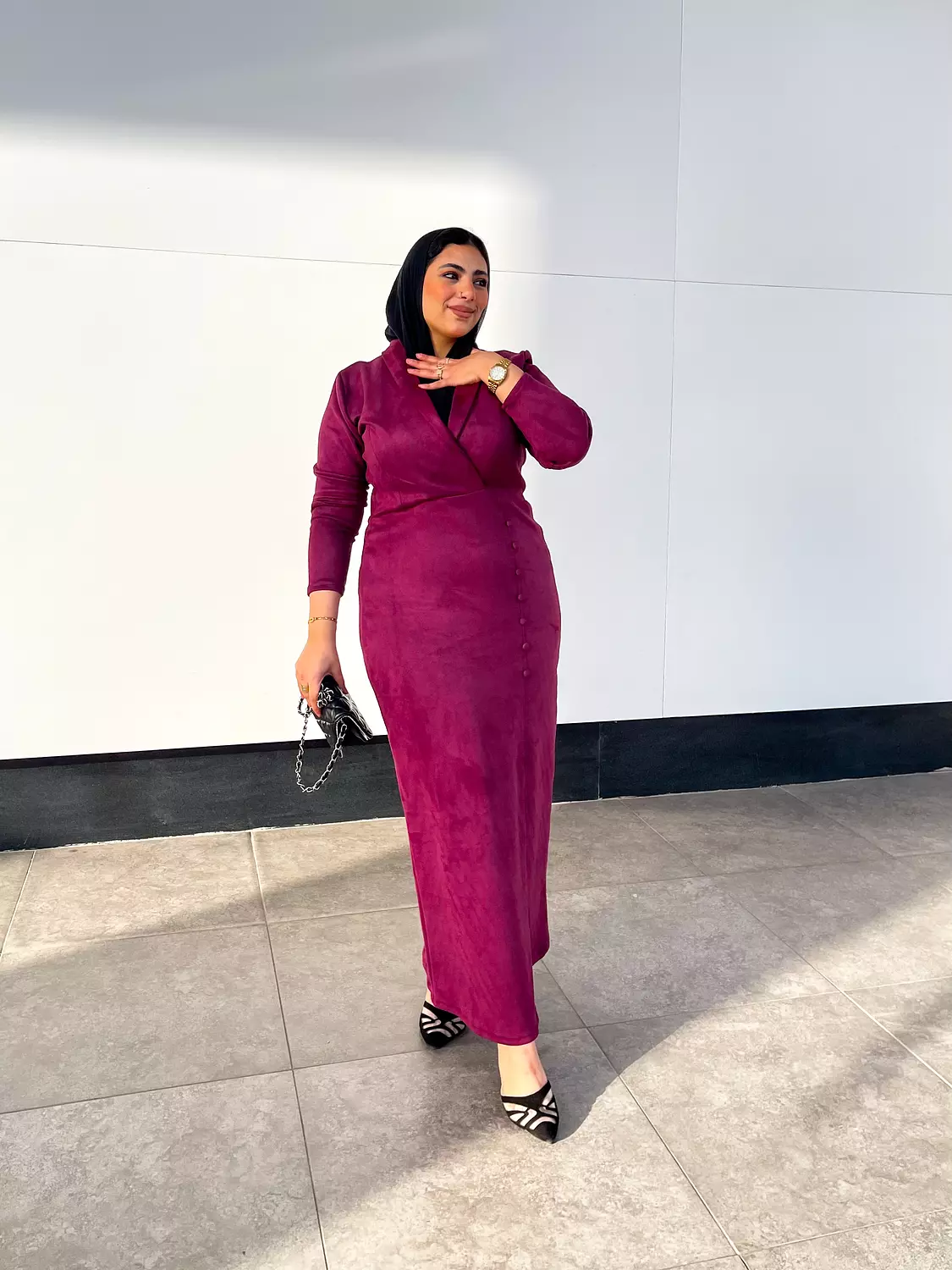 Blazer Dress (Burgundy color) 2