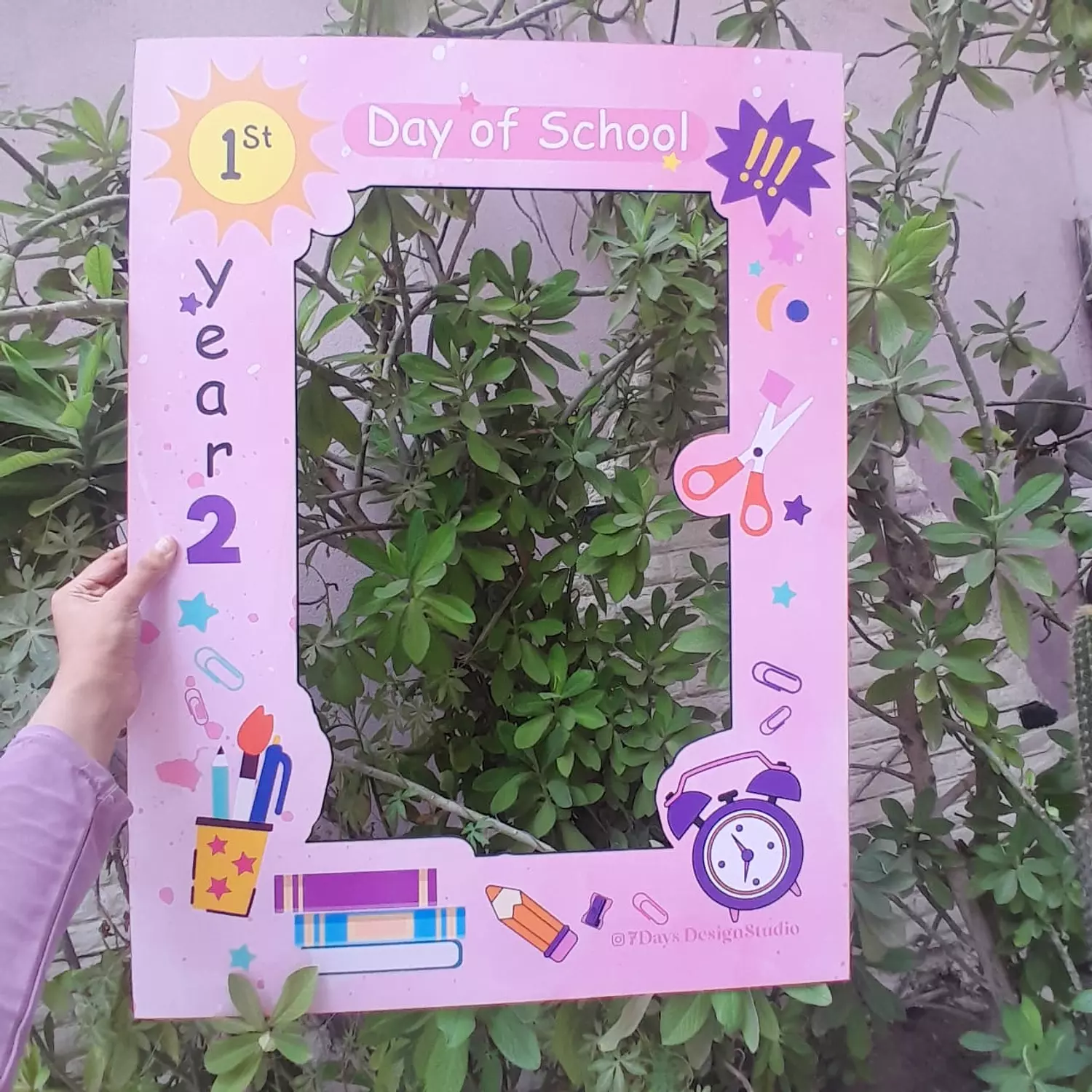 Pink First day of School Photoframe image