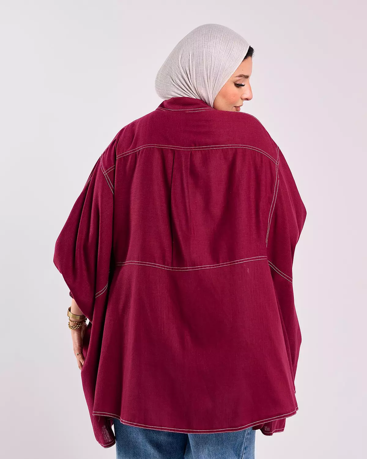 Hayat Blouse in Burgandy 2