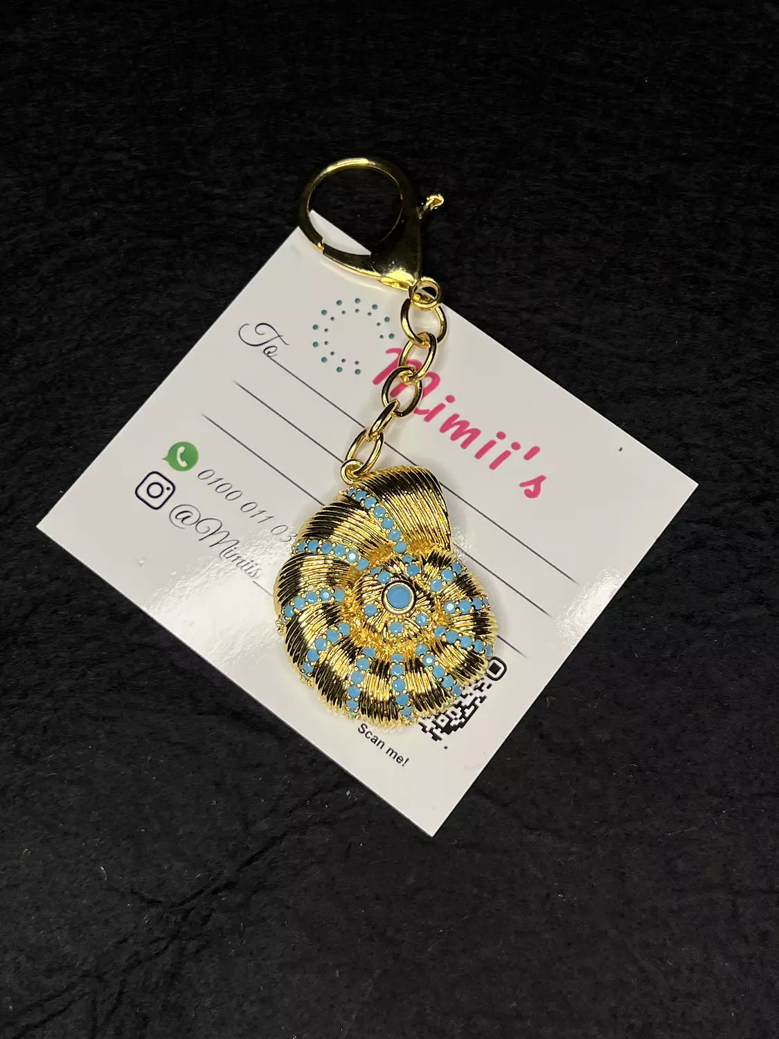 Gold seashell bag Charm  image