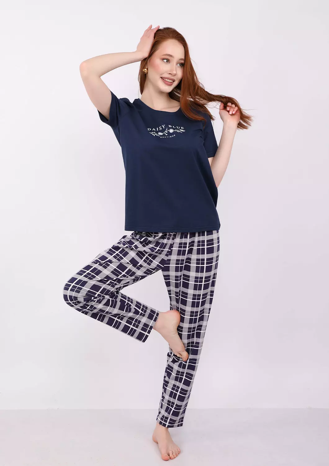 S136 COZY CLASSIC FULL-LENGTH PANTS PAJAMA SET 2