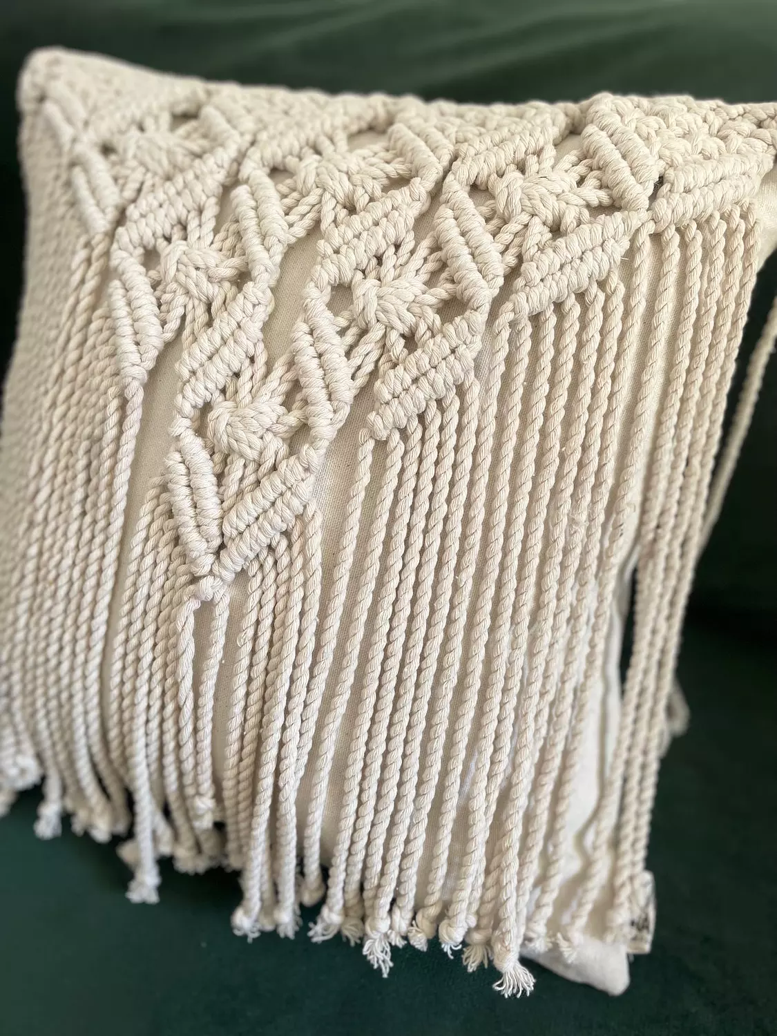 Nest Cotton Macrame Cushion    1