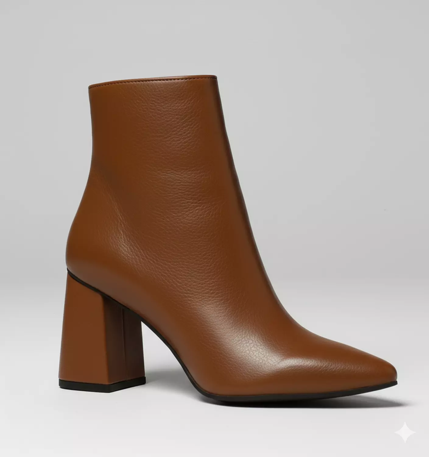 Stylish Leather Ankle Boots – Medium Heel, Side Zipper 11