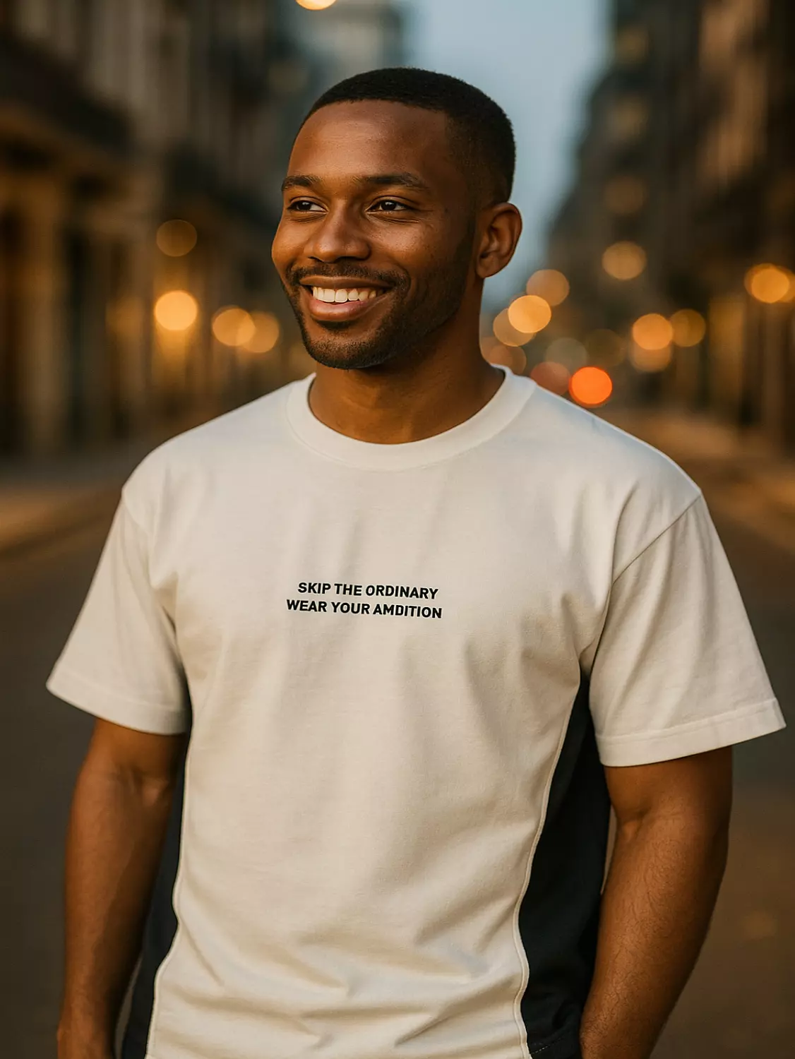 <h4><strong><span style="color: #000000">Over size White reflect T-shirt</span></strong></h4>