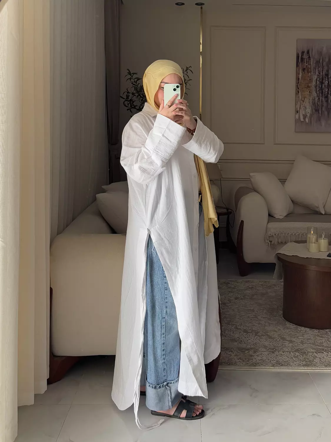 Lina Shirt Dress in white 4