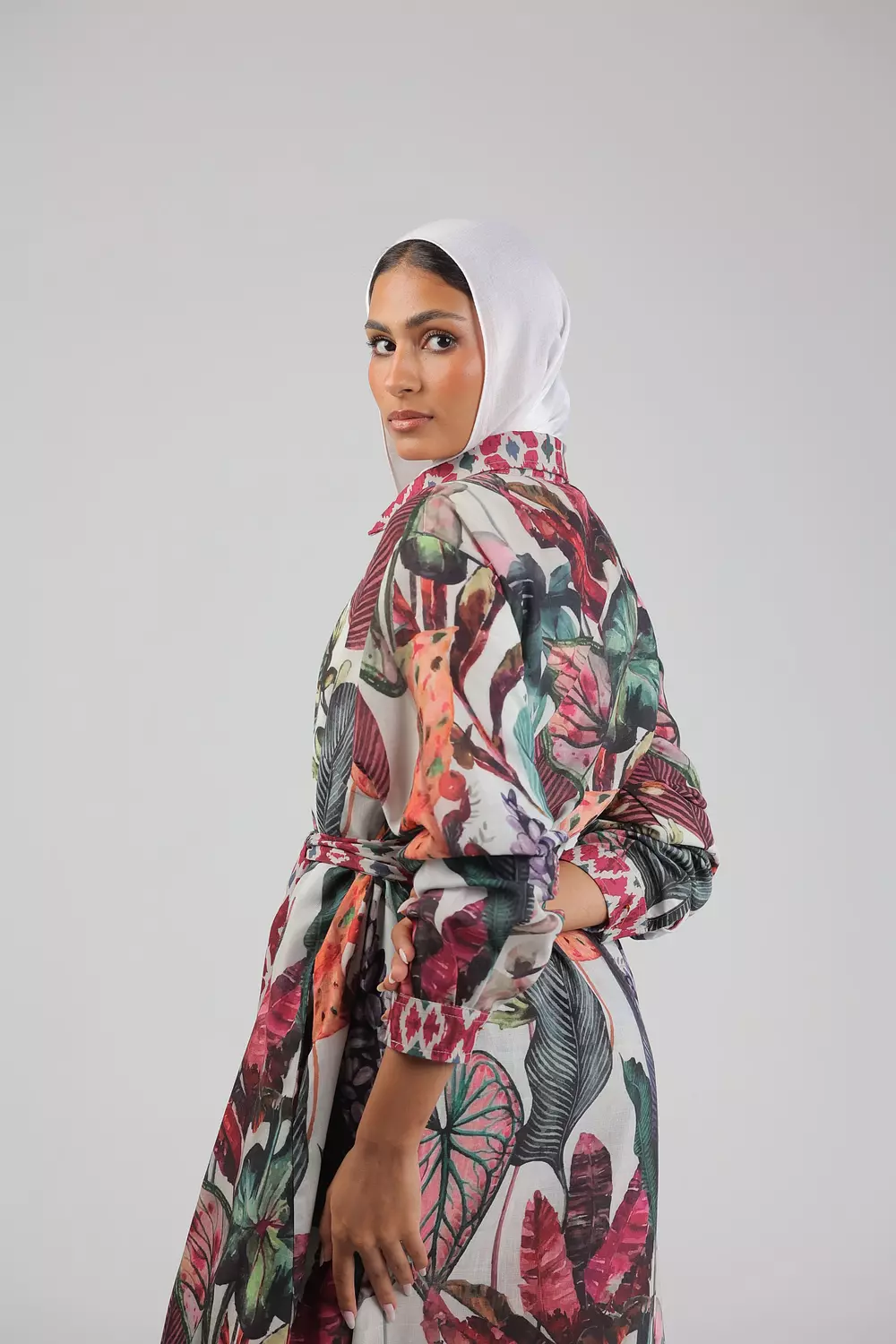 Tropical Linen Dress 7