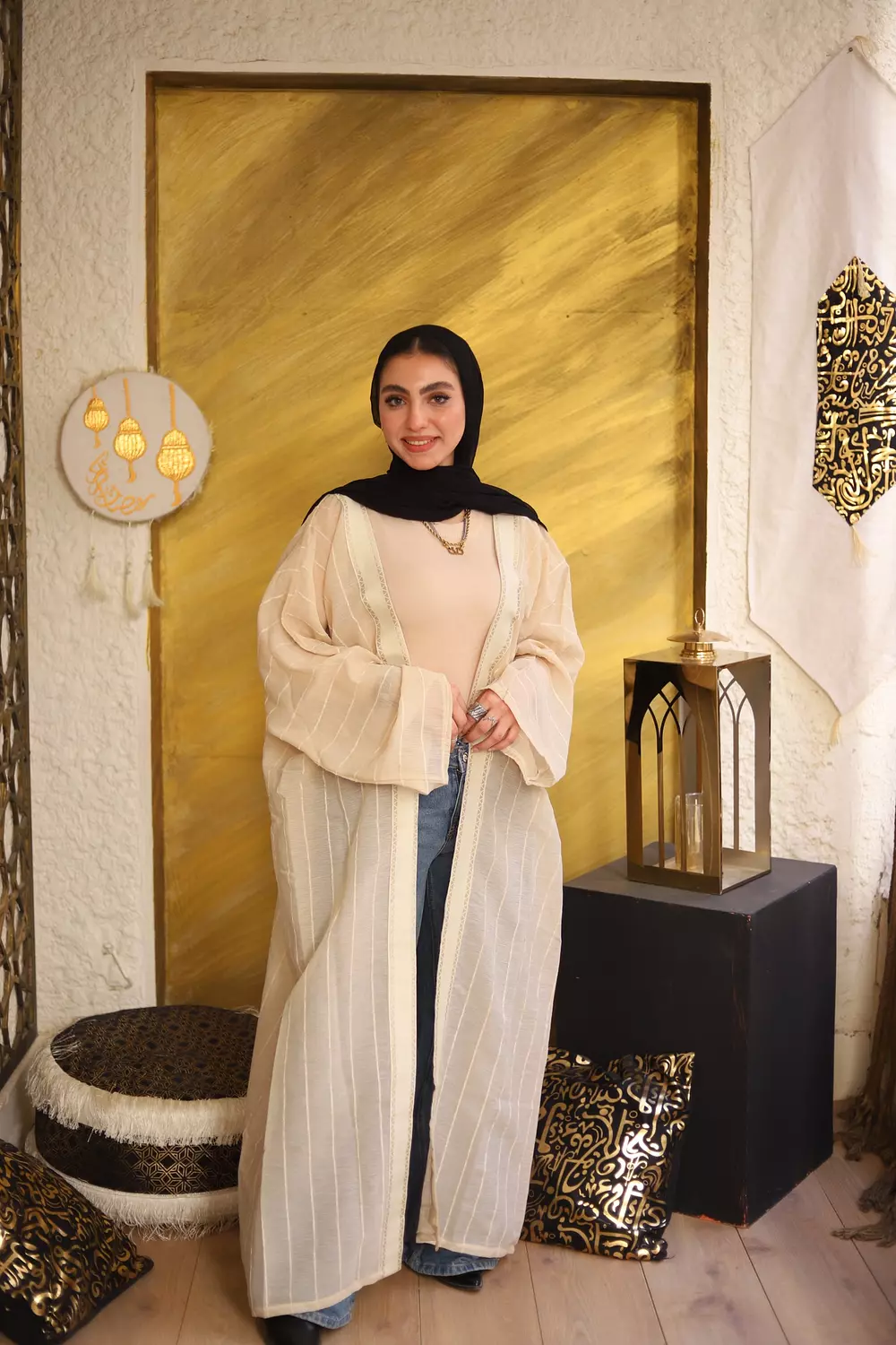 Striped Linen Kaftan  6