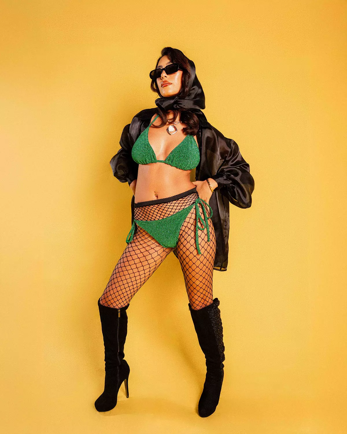 Jade Shimmer Bikini Set image