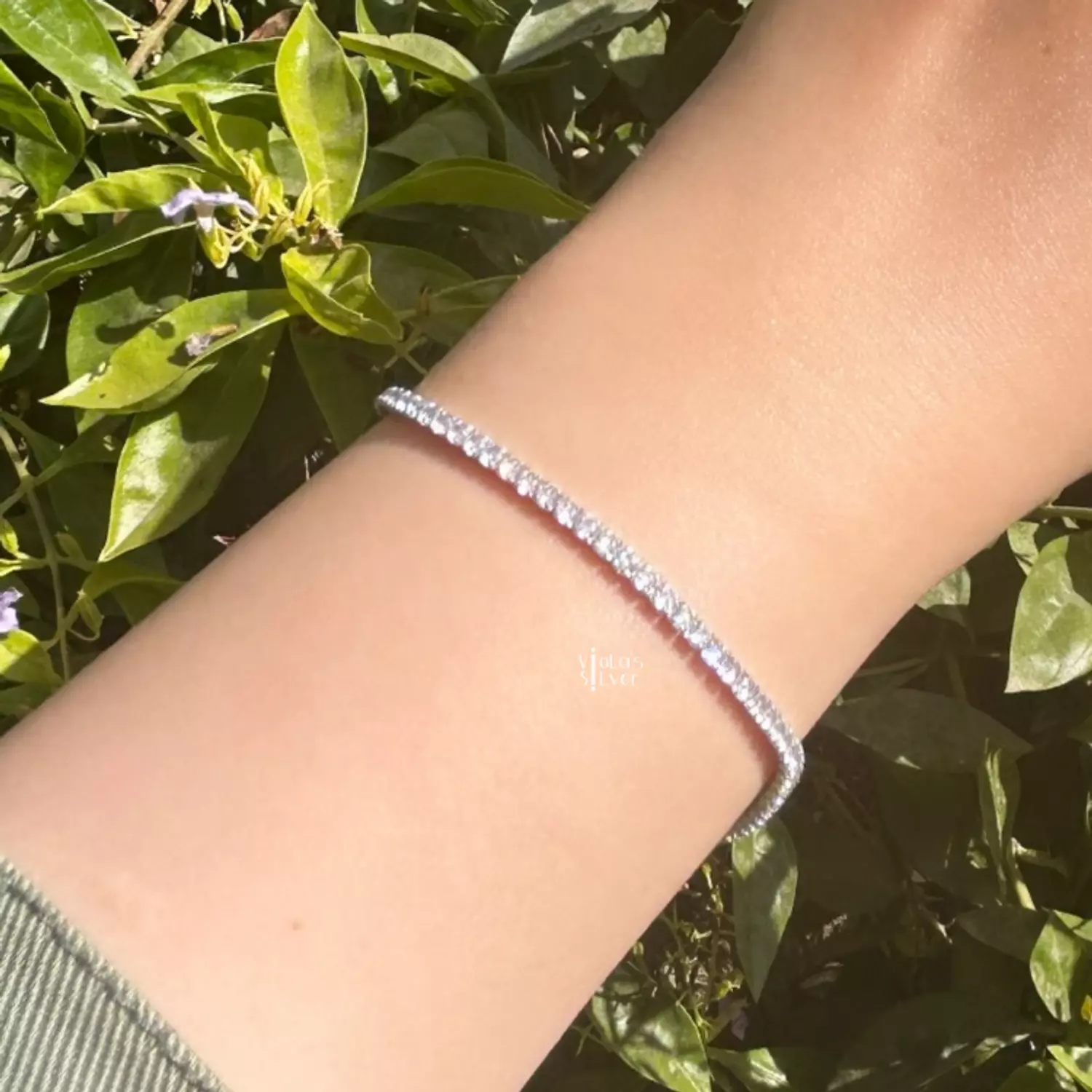 Thin tennis bracelet  image