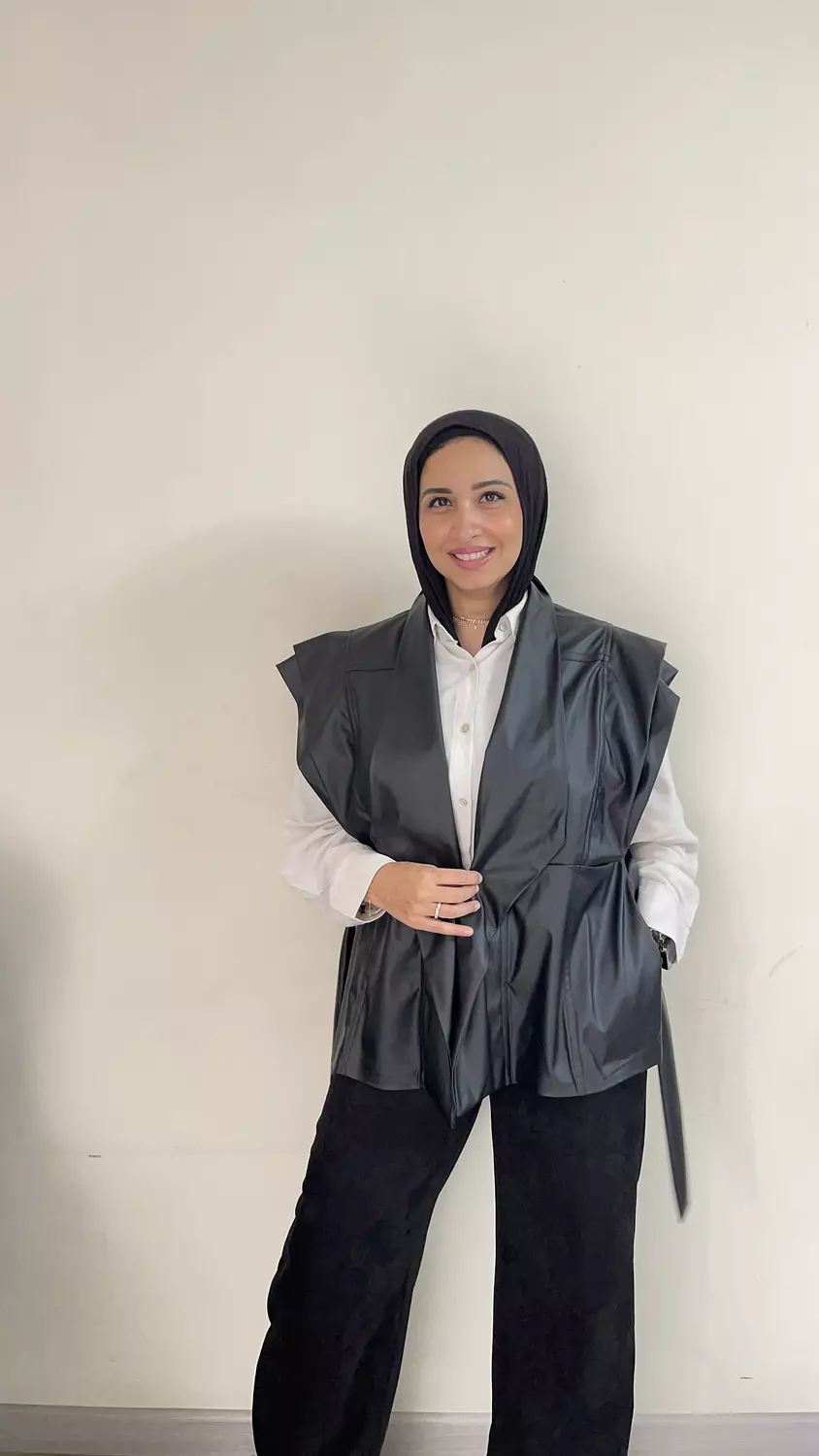 Bold Leather Vest - black 2