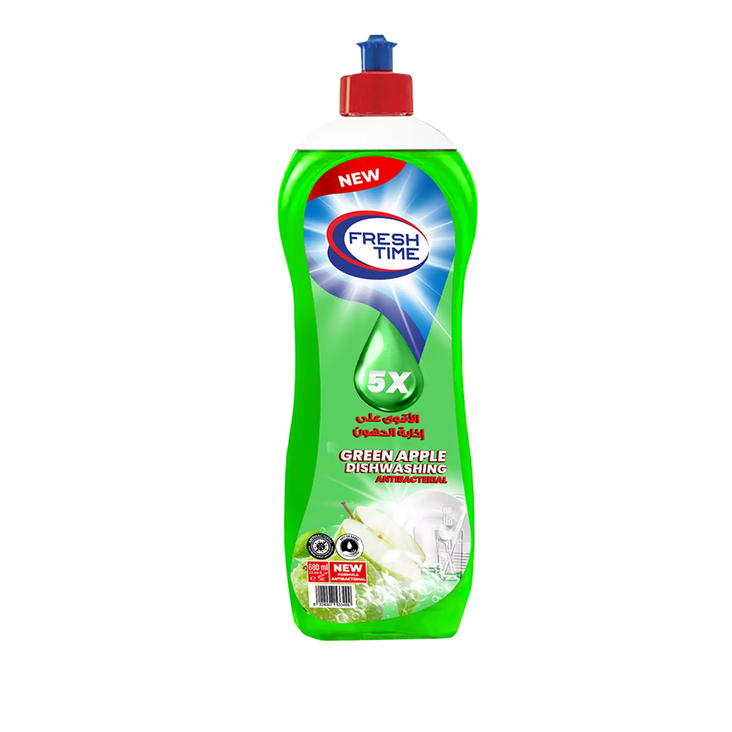 Fresh Time Dishwashing Liquid Green Apple
