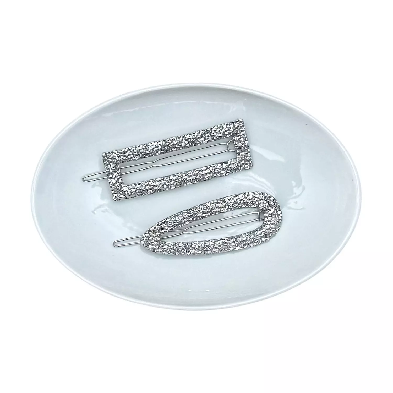 1 Pc Elegant Silver Hair Clip 3