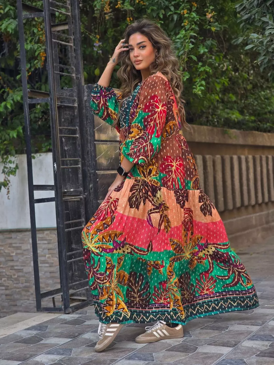 Green boho dress 6