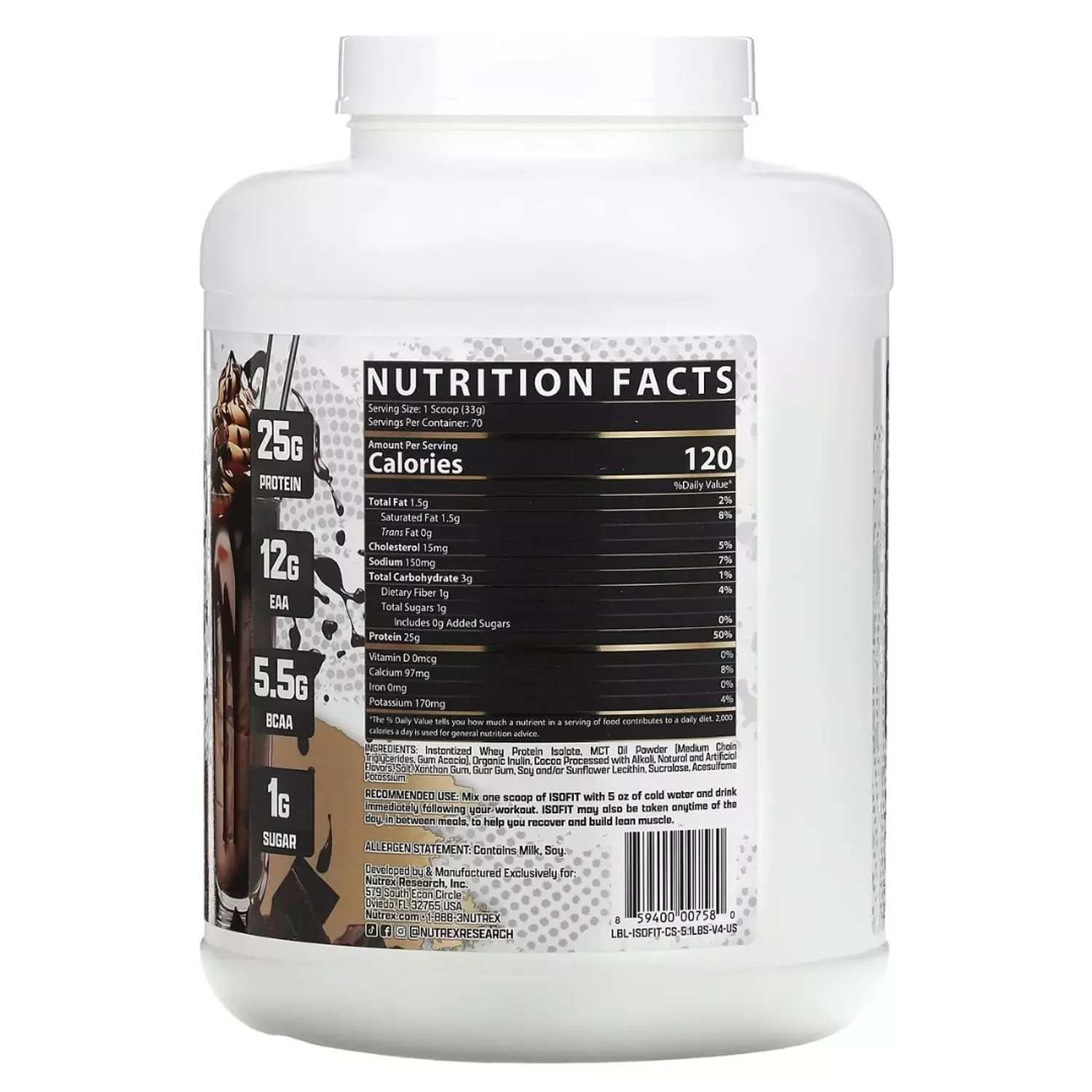 Nutrex Research IsoFit – 70 Servings (2.3kg) 1