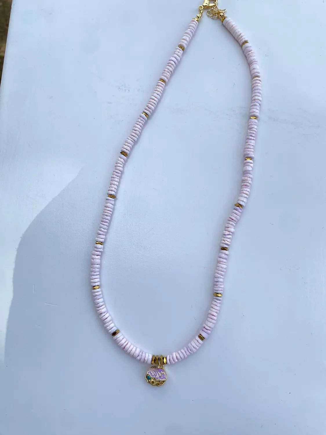 Pink handmade necklace  image