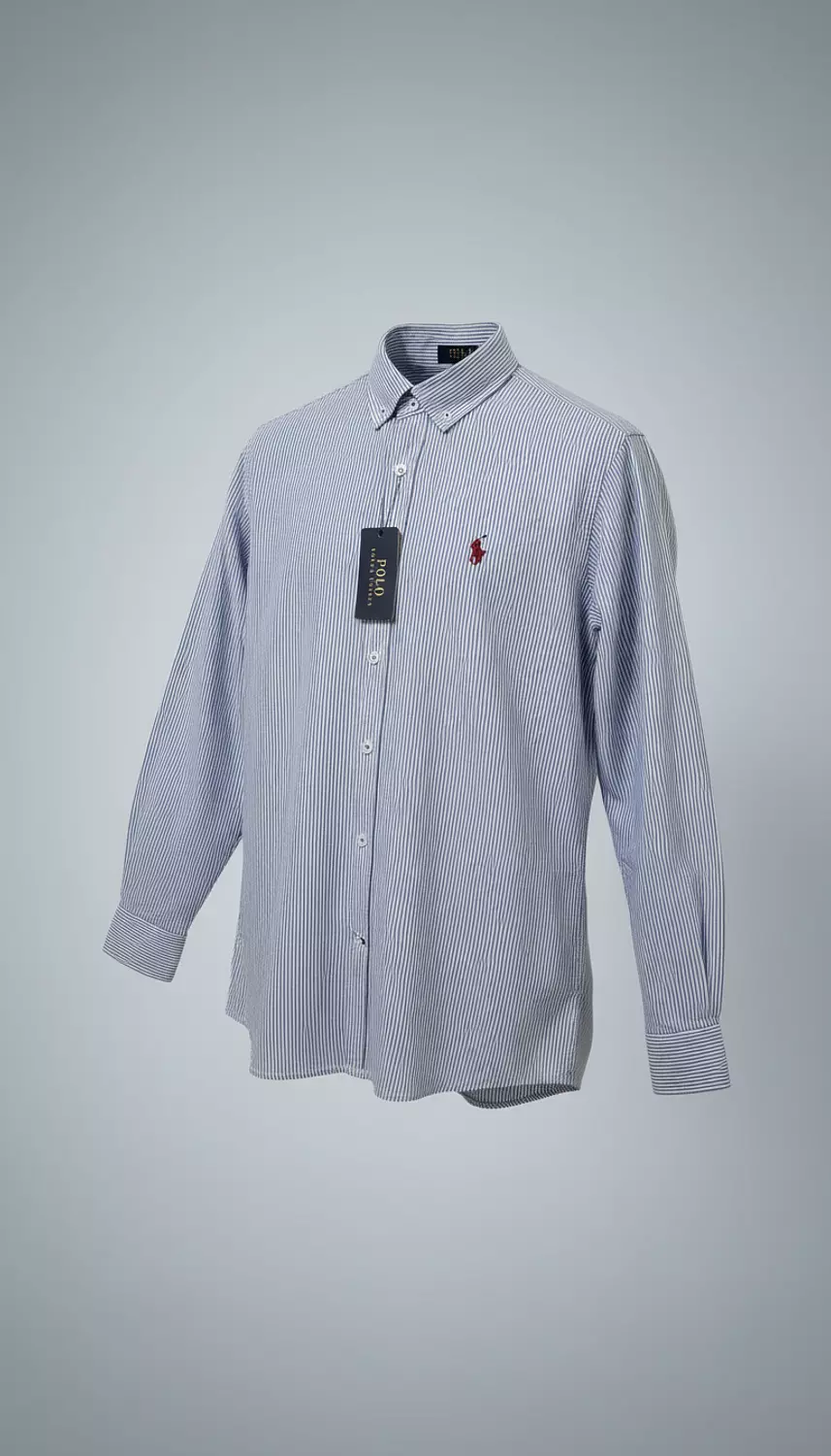 OXFORD BANKER STRIPE SHIRT-BRIGHT blue image