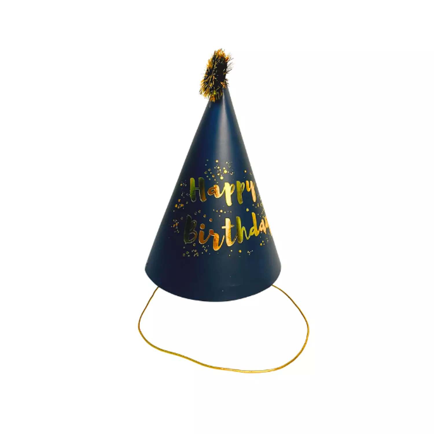 Black Happy Birthday Hat