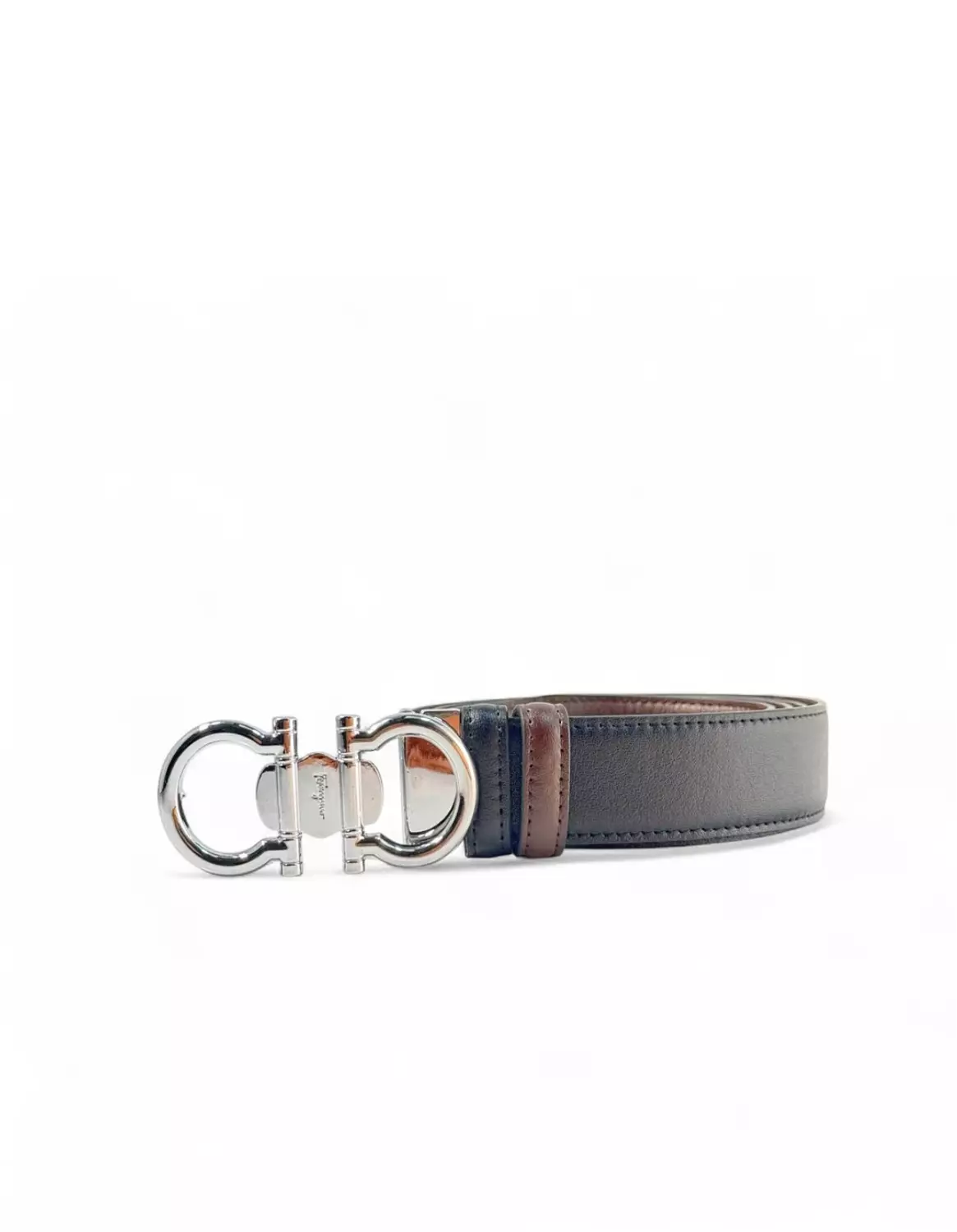 Salvatore Ferragamo Reversible Leather Belt with Signature Gancini Buckle 🖤🤎 image