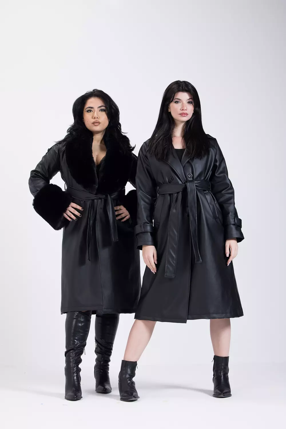 Diva Furry Leather Coat image